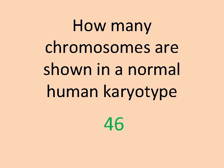 How many chromosomes are shown in a normal human karyotype 46 