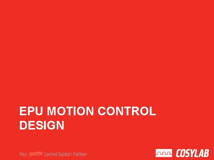 EPU MOTION CONTROL DESIGN 