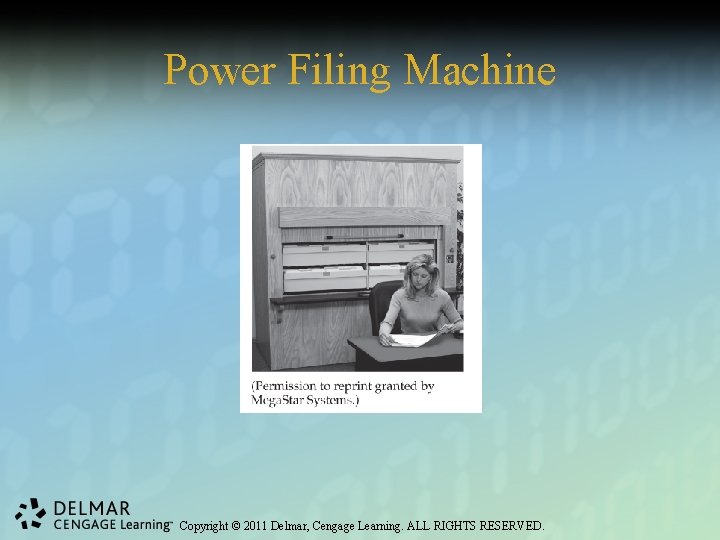 Power Filing Machine Copyright © 2011 Delmar, Cengage Learning. ALL RIGHTS RESERVED. 