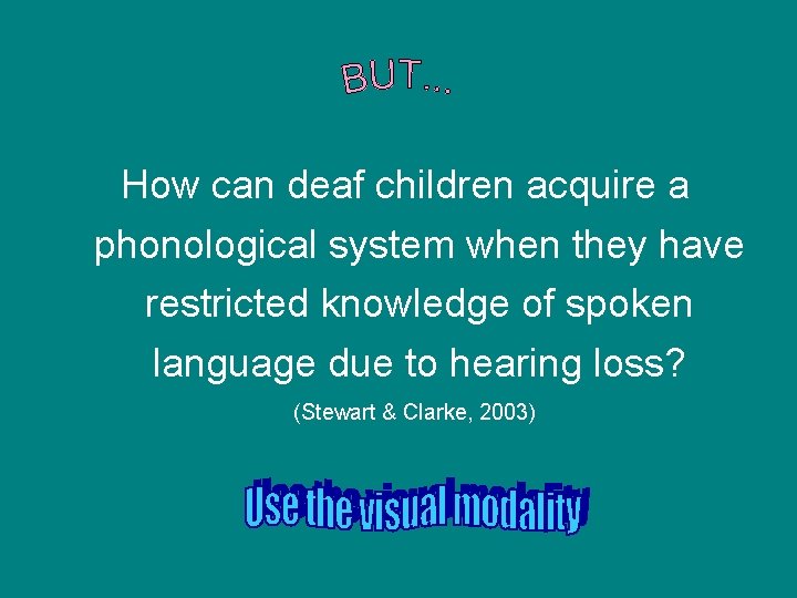 How can deaf children acquire a phonological system when they have restricted knowledge of