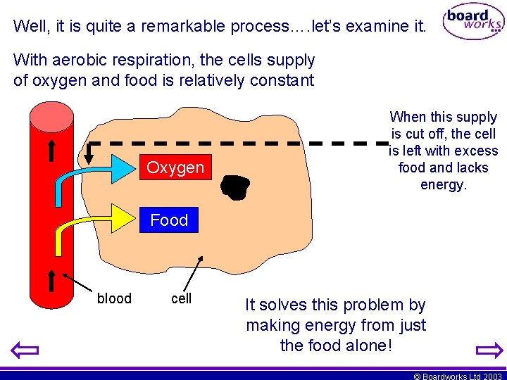 Well, it is quite a remarkable process…. let’s examine it. With aerobic respiration, the