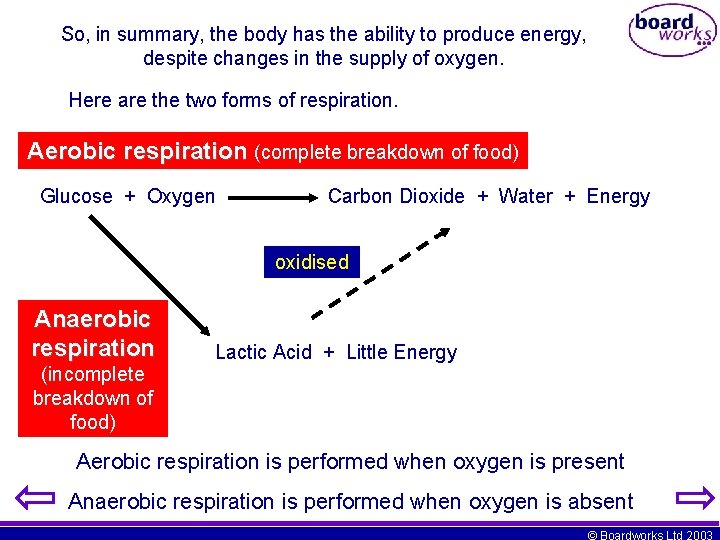 So, in summary, the body has the ability to produce energy, despite changes in