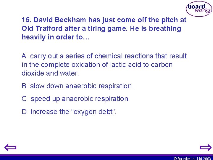 15. David Beckham has just come off the pitch at Old Trafford after a