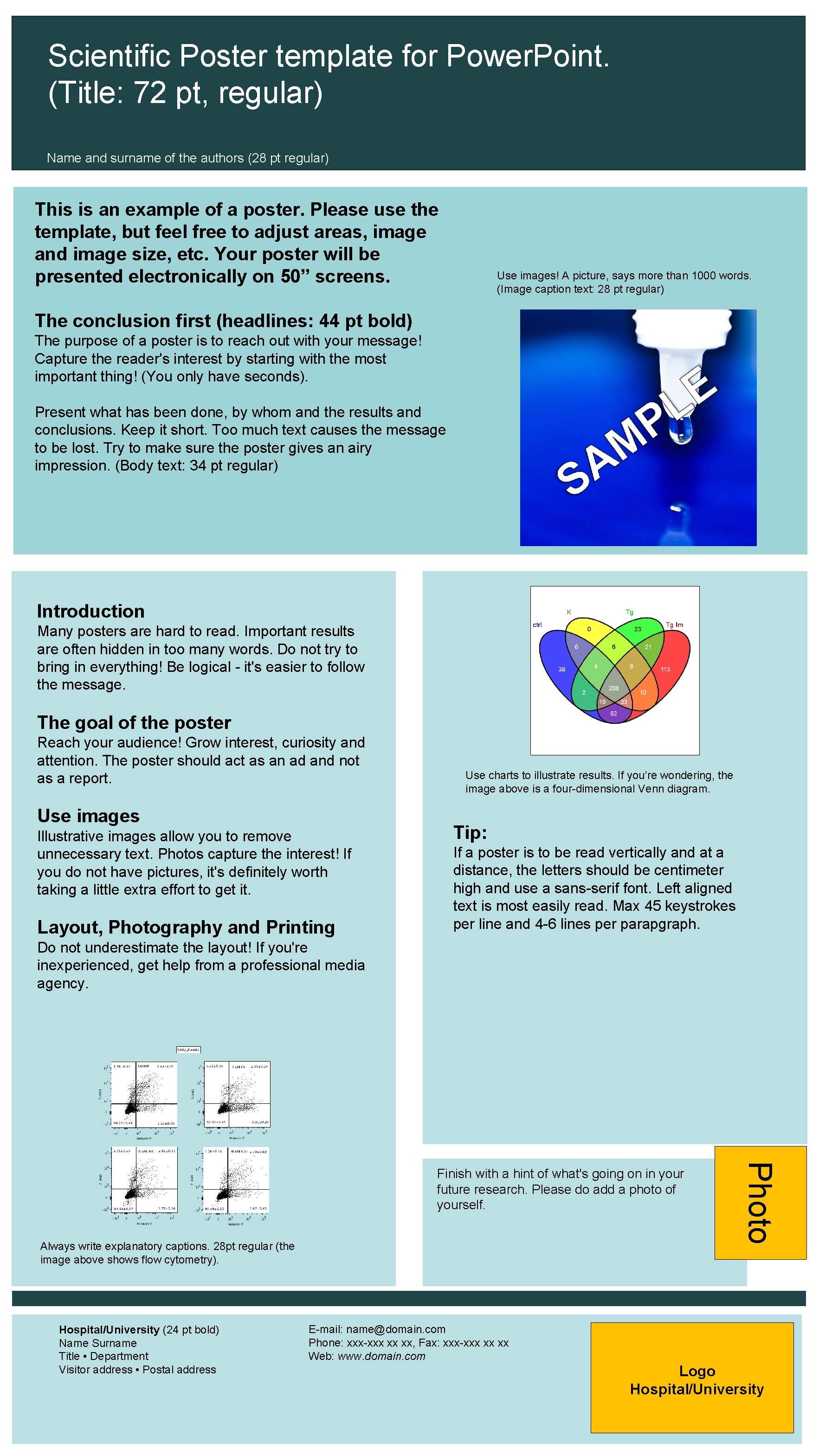 Scientific Poster template for Power Point Title 23 Throughout Powerpoint Academic Poster Template