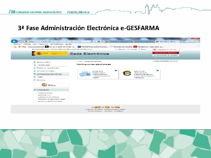 3ª Fase Administración Electrónica e-GESFARMA 