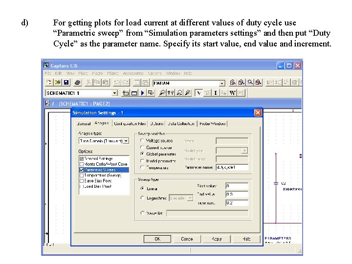 d) For getting plots for load current at different values of duty cycle use