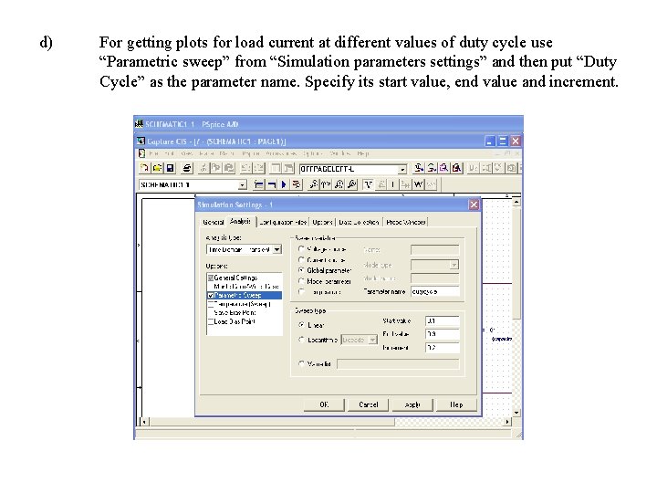 d) For getting plots for load current at different values of duty cycle use