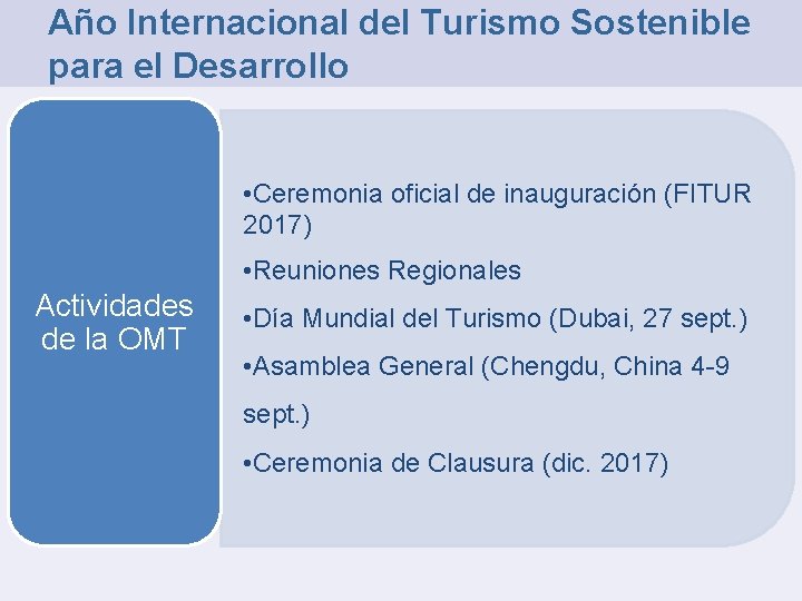 Año Internacional del Turismo Sostenible para el Desarrollo • Ceremonia oficial de inauguración (FITUR