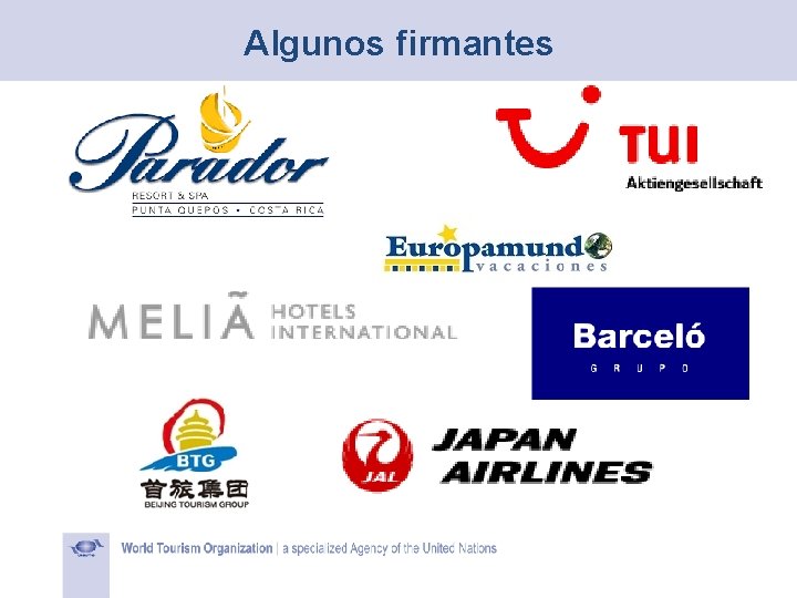 Algunos firmantes 