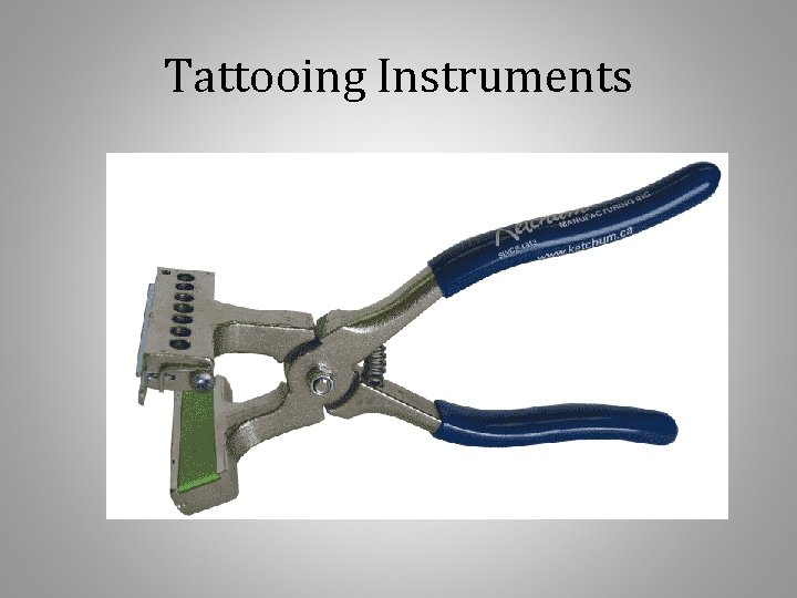 Tattooing Instruments 