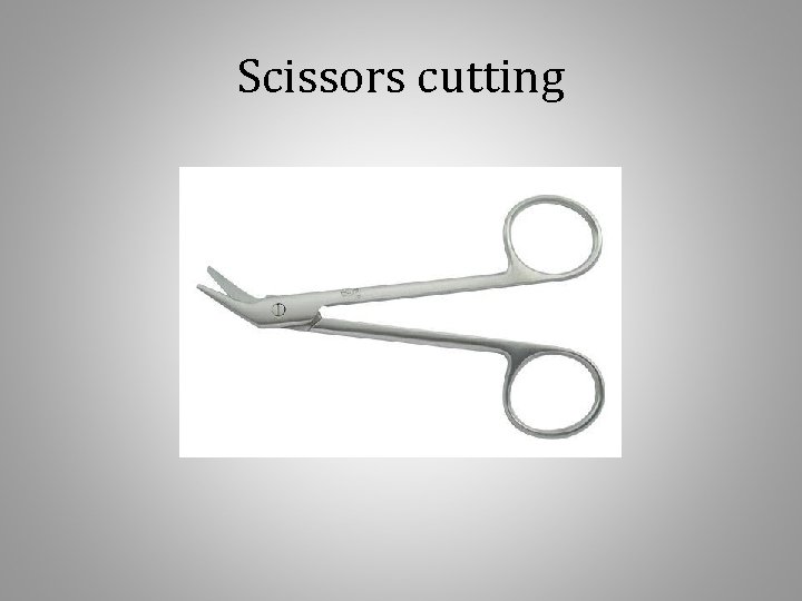 Scissors cutting 