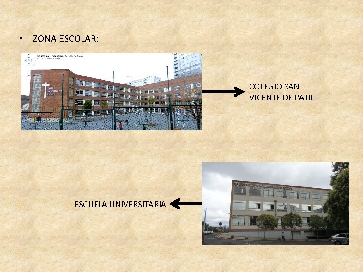 • ZONA ESCOLAR: COLEGIO SAN VICENTE DE PAÚL ESCUELA UNIVERSITARIA 