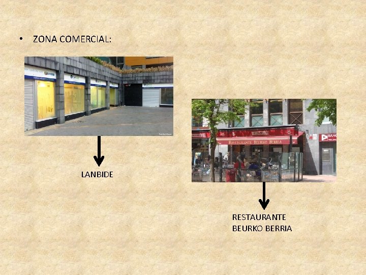  • ZONA COMERCIAL: LANBIDE RESTAURANTE BEURKO BERRIA 