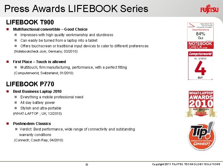 Press Awards LIFEBOOK Series LIFEBOOK T 900 n Multifunctional convertible – Good Choice n