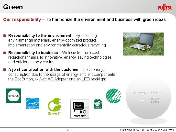 Green Our responsibility – To harmonize the environment and business with green ideas n