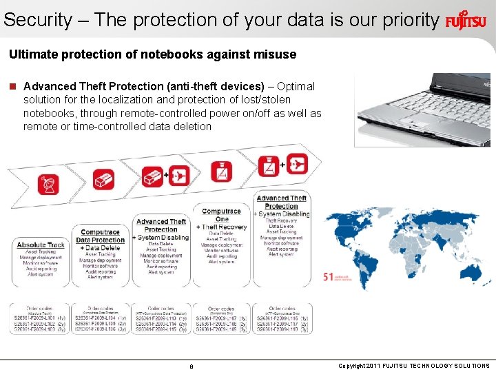 Security – The protection of your data is our priority Ultimate protection of notebooks