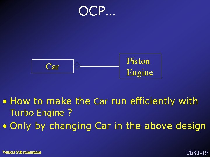 OCP… Car Piston Engine • How to make the Car run efficiently with Turbo