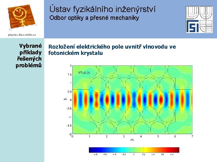 Ústav fyzikálního inženýrství Odbor optiky a přesné mechaniky physics. fme. vutbr. cz Vybrané příklady