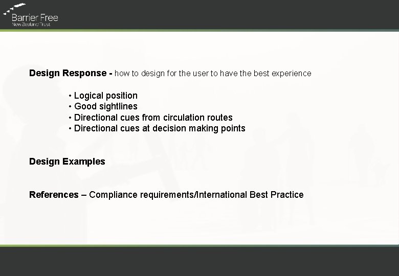 Design Response - how to design for the user to have the best experience