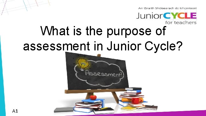 What is the purpose of assessment in Junior Cycle? A 1 