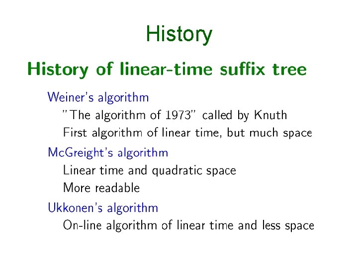 History History