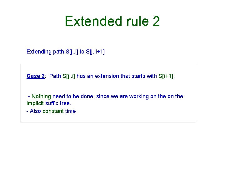 Extended rule 2 Extending path S[j. . i] to S[j. . i+1] Case 2: