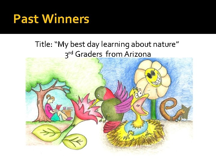 Past Winners Title: “My best day learning about nature” 3 rd Graders from Arizona