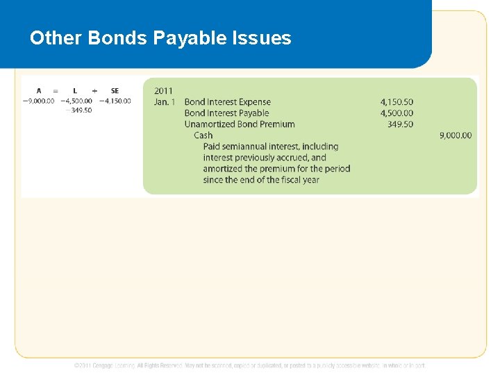 Other Bonds Payable Issues 