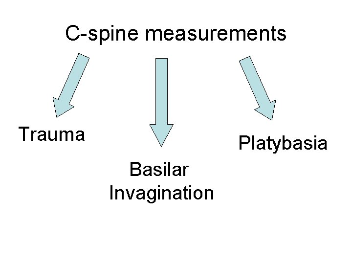 C-spine measurements Trauma Platybasia Basilar Invagination 