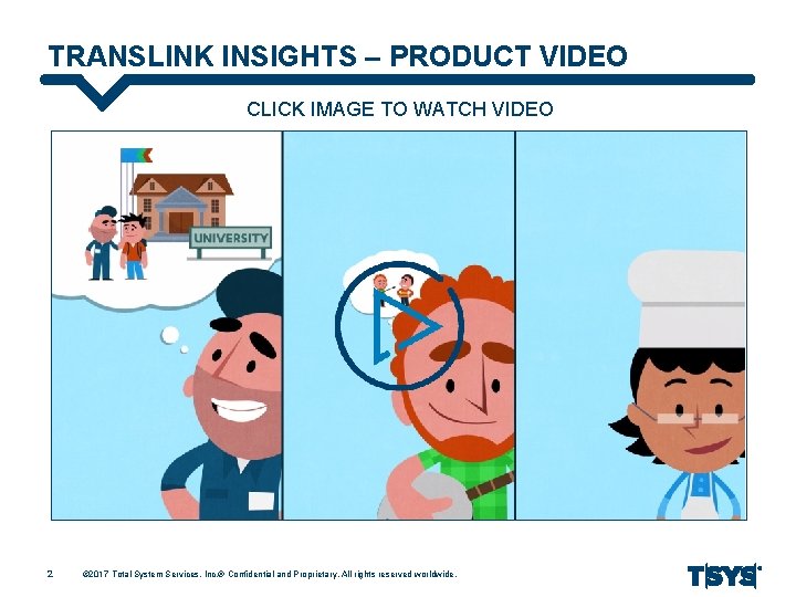 TRANSLINK INSIGHTS – PRODUCT VIDEO CLICK IMAGE TO WATCH VIDEO 2 © 2017 Total