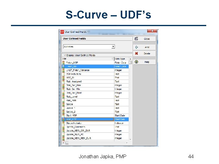 S-Curve – UDF’s Jonathan Japka, PMP 44 