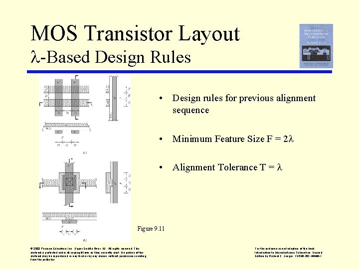 MOS Transistor Layout l-Based Design Rules • Design rules for previous alignment sequence •