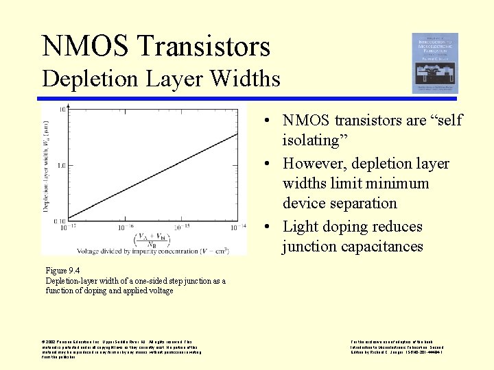 NMOS Transistors Depletion Layer Widths • NMOS transistors are “self isolating” • However, depletion