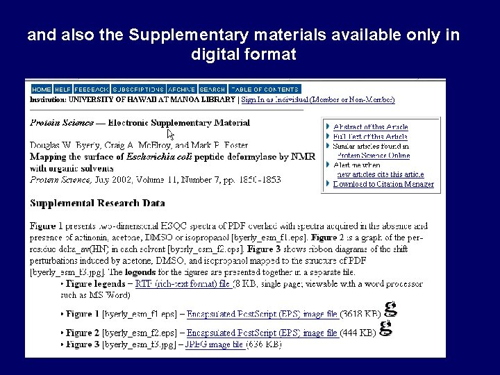 and also the Supplementary materials available only in digital format 