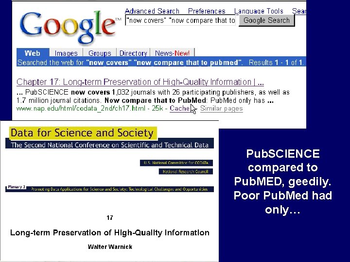 Pub. SCIENCE compared to Pub. MED, geedily. Poor Pub. Med had only… 