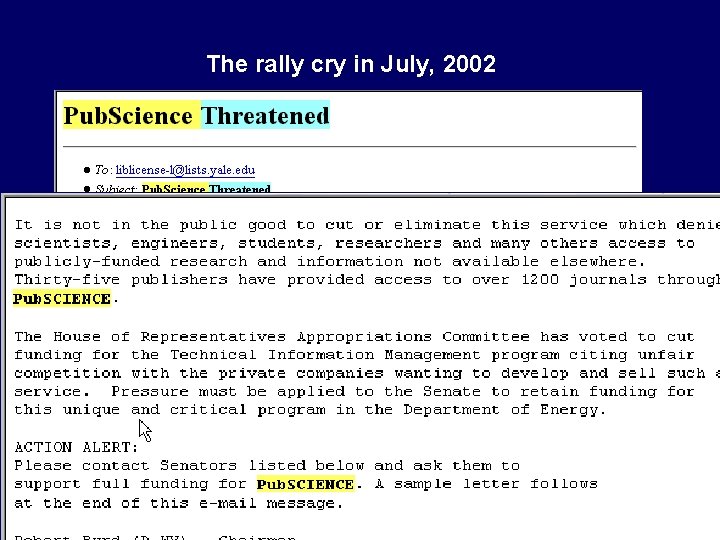 The rally cry in July, 2002 Jacsó 