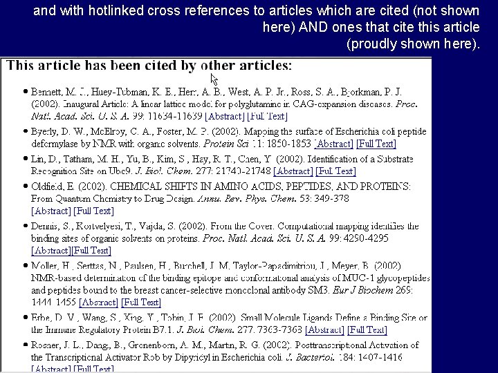and with hotlinked cross references to articles which are cited (not shown here) AND