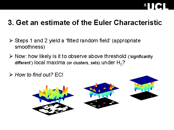 3. Get an estimate of the Euler Characteristic Ø Steps 1 and 2 yield
