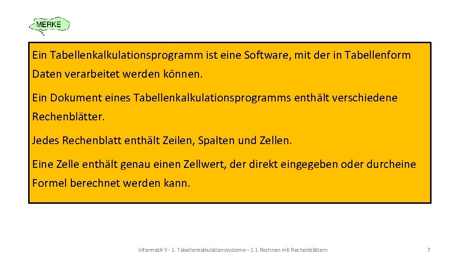 Ein Tabellenkalkulationsprogramm ist eine Software, mit der in Tabellenform Daten verarbeitet werden können. Ein