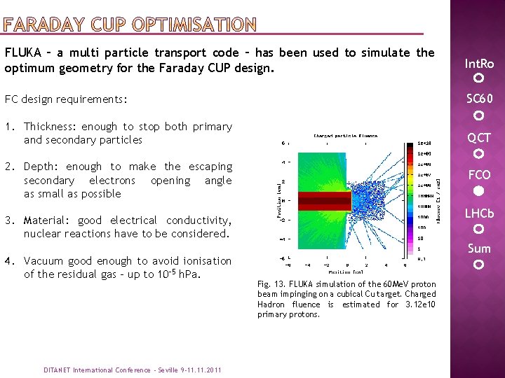 FLUKA – a multi particle transport code – has been used to simulate the