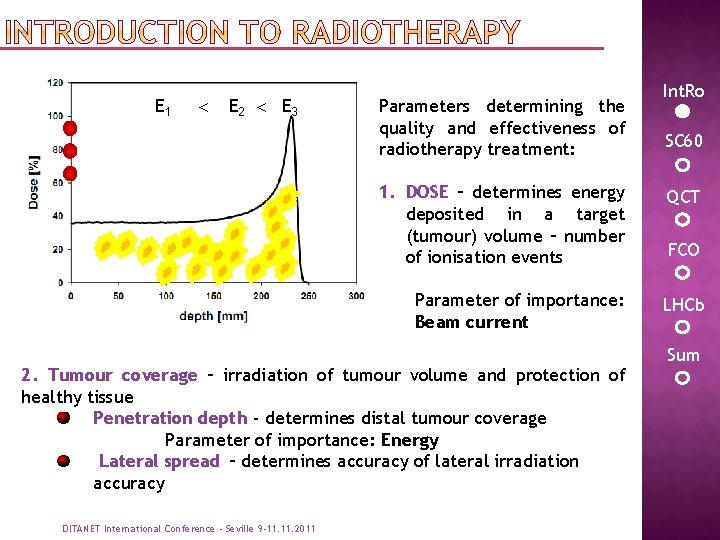 E 1 E 2 E 3 Parameters determining the quality and effectiveness of radiotherapy