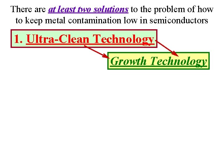 There at least two solutions to the problem of how to keep metal contamination