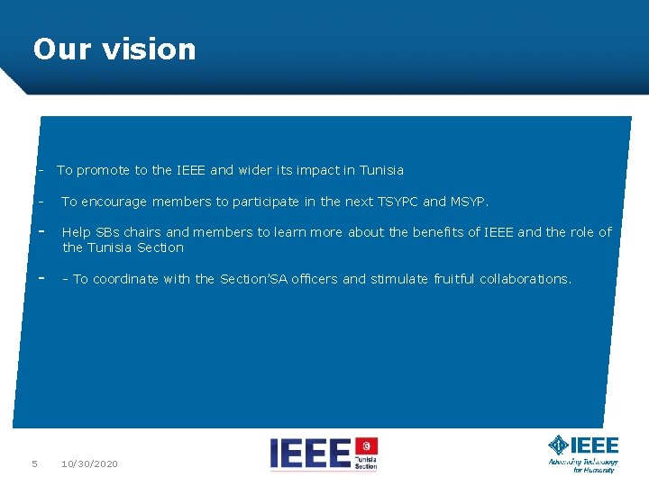 Our vision - 5 To promote to the IEEE and wider its impact in