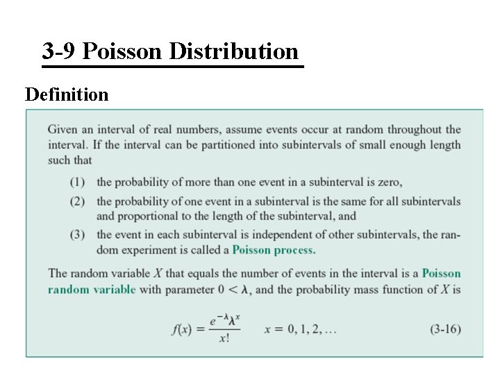 3 -9 Poisson Distribution Definition 