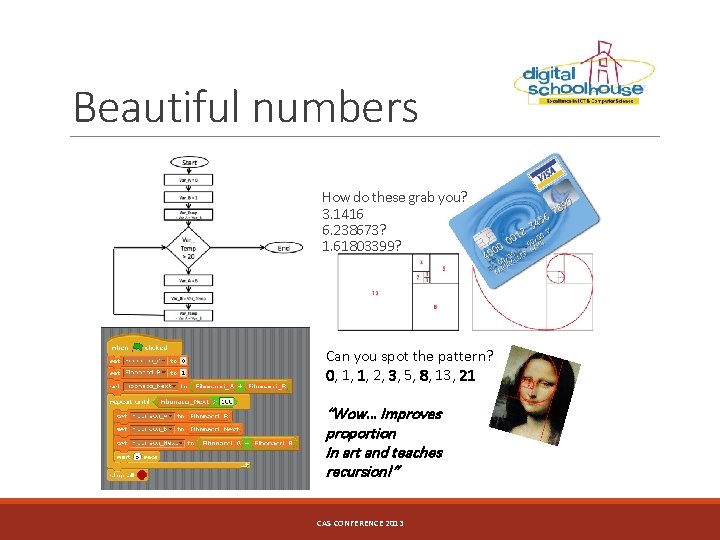 Beautiful numbers How do these grab you? 3. 1416 6. 238673? 1. 61803399? Can