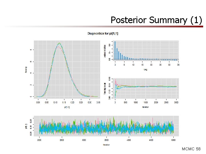 Posterior Summary (1) MCMC 58 