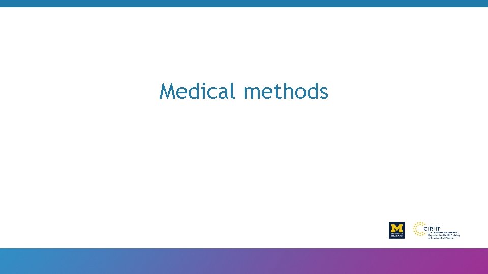 Medical methods 