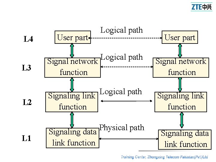 L 4 L 3 User part Logical path Signal network function L 2 Signaling
