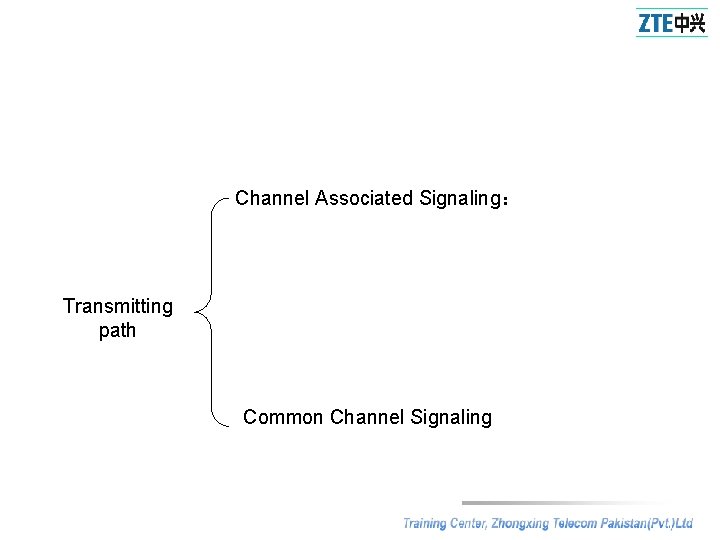 Channel Associated Signaling： Transmitting path Common Channel Signaling 