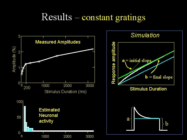 Results – constant gratings Simulation Amplitude (%) Measured Amplitudes 2 1 0 0 200